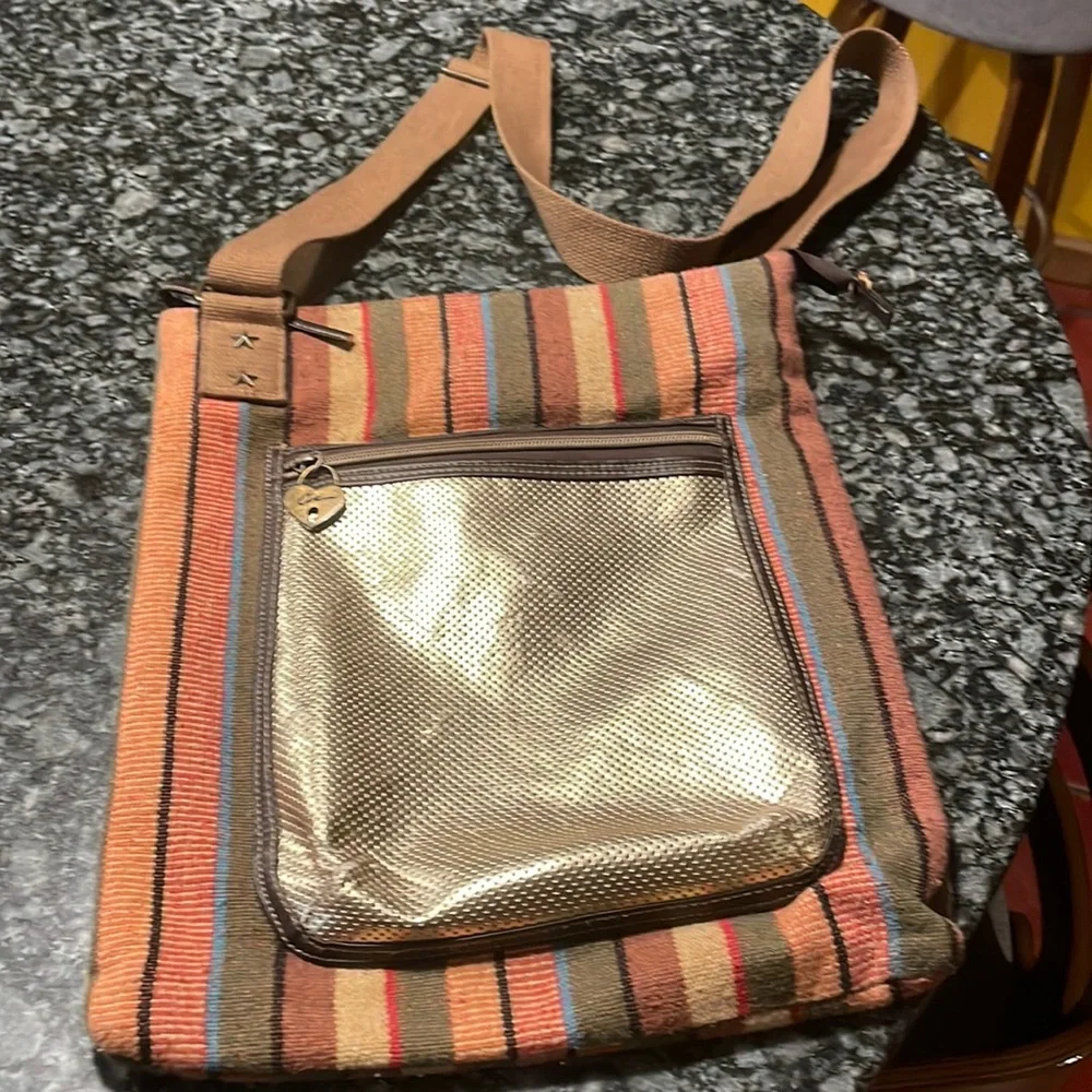 American Rag Gold And Multicolored‎ Medium crossbody bag